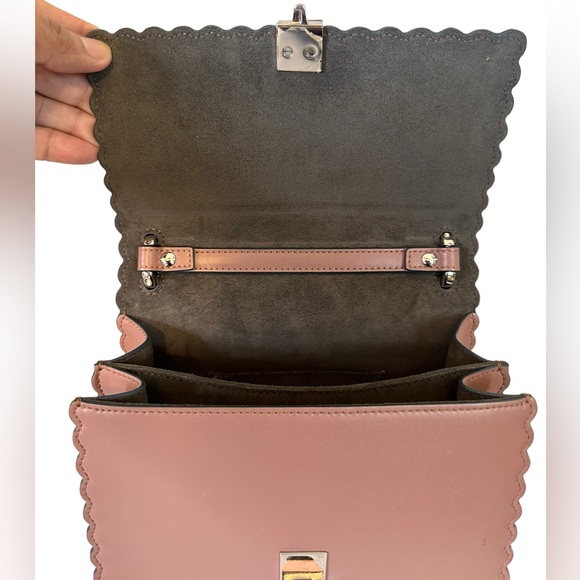 235 Preloved Fendi Vitello Liberty Scalloped Studded Small Kani - Picture 11 of 13